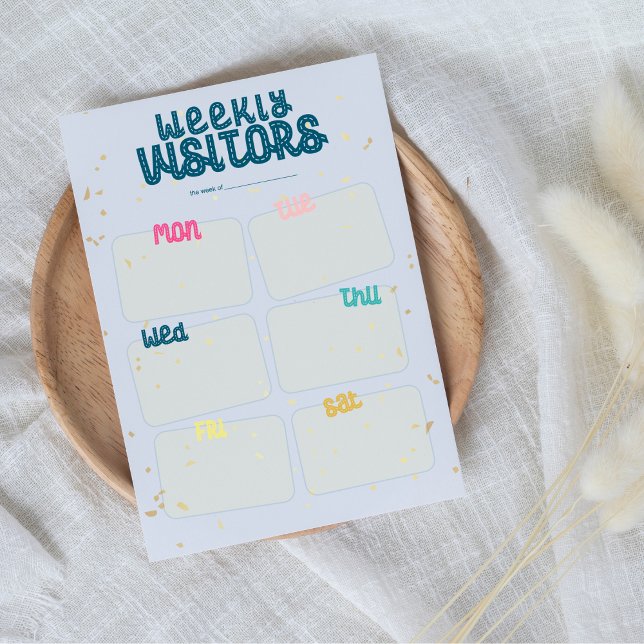 Bloco De Notas Visitantes Semanais, Cuidados, Envelhecimento de P (Criador carregado)