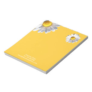 Bloco De Notas Visitas em Segundo Plano Amarelo Personalizadas