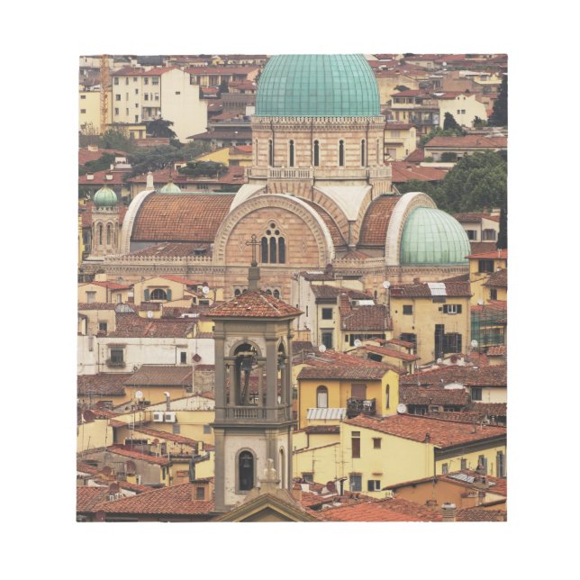 Bloco De Notas Vista de Florença, Itália da Piazza (Frente)