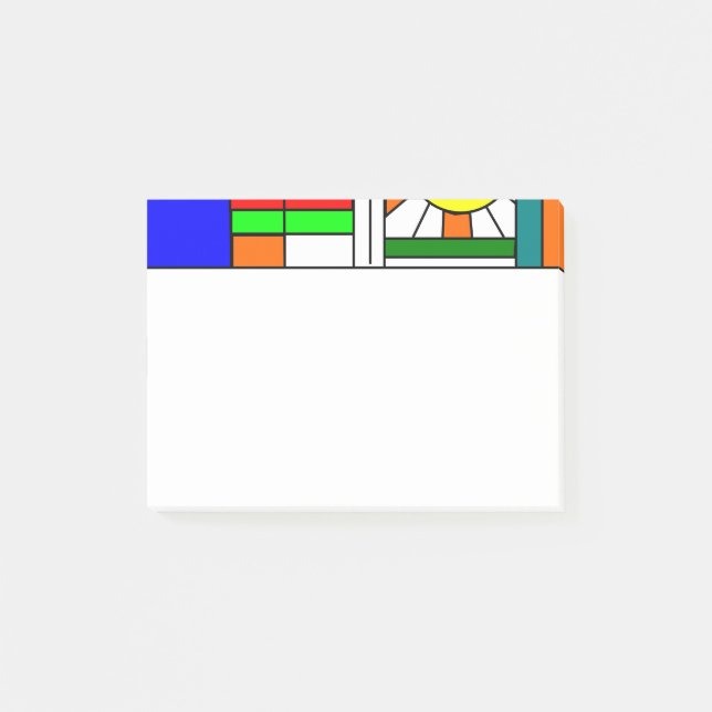 Bloco De Notas Vista Moderna de Vidro Estreito (Frente)