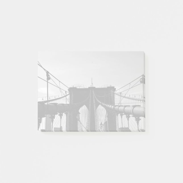 Bloco De Notas Vista preto e branco da ponte (Frente)