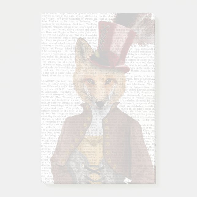Bloco De Notas Vivienne Steampunk Fox (Frente)