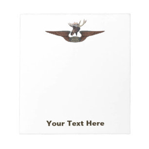 Bloco De Notas Voando Moose Bush Piloto Wings