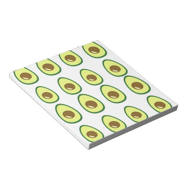 Bloco De Notas Vocado verde fatiado em branco (Inclinado)