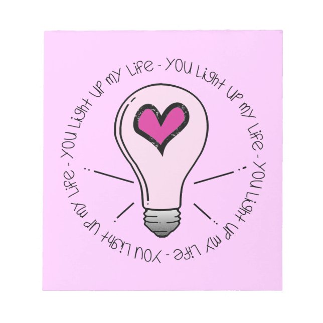 Bloco De Notas Você Acende Minha Vida (Frente)