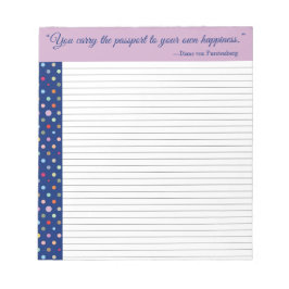 Bloco De Notas Você Carregar O Passaporte Para Sua Própria Felici