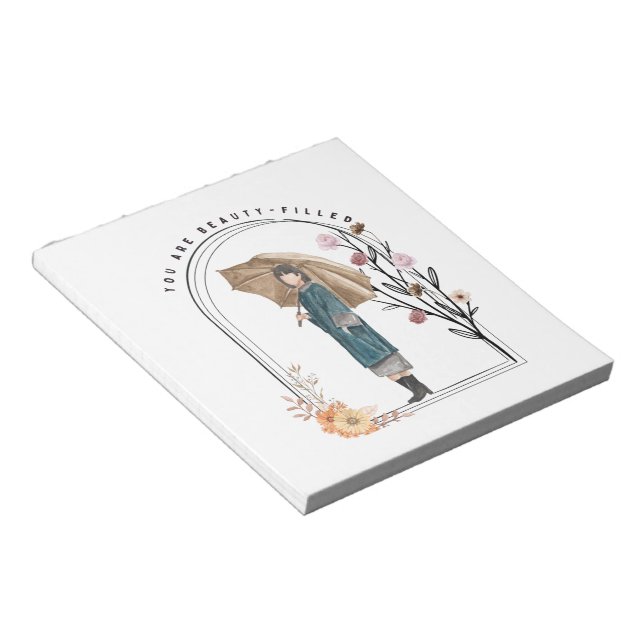 Bloco De Notas Você É Bela Preenchida (Inclinado)