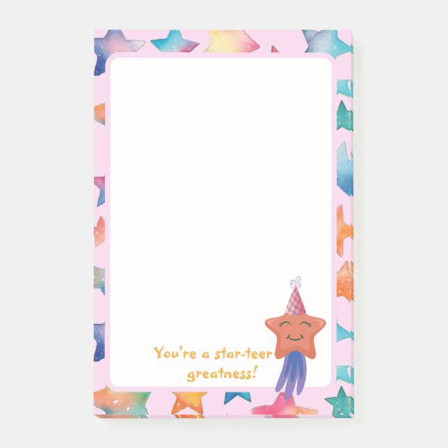 Bloco De Notas Você é uma estrela da grandeza! Postar - Notas (Frente)