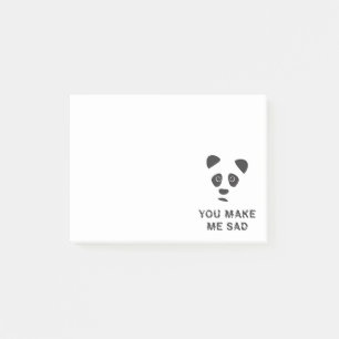 Bloco De Notas Você me deixa triste. Triste panda.