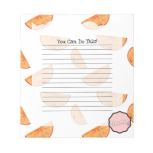Bloco De Notas Você Pode Fazer Isso, Laranja Personalizável