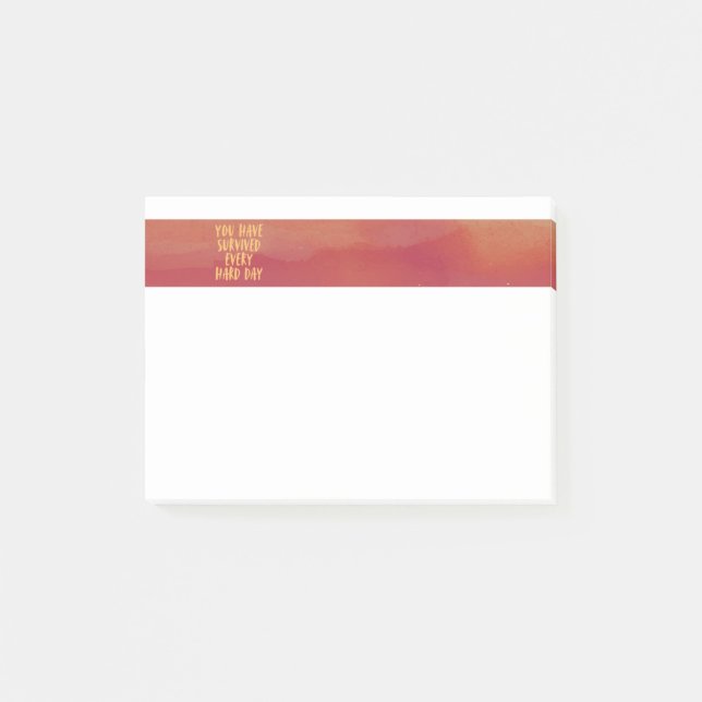 Bloco De Notas Você Sobreviveu a Todos os Dias Difíceis Post-It (Frente)