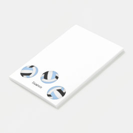 Bloco De Notas voleibol personalizado preto-claro