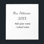 Bloco De Notas Voltar à escola adicionar nome do professor nome a<br><div class="desc">design</div>