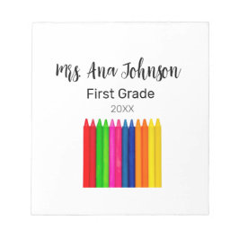 Bloco De Notas Voltar aos lápis da escola adicionar classe de nom