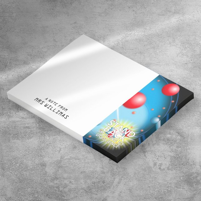 BLOCO DE NOTAS VOLTE, EU VOU FAZER CIÊNCIA (STAND BACK I'M GOING TO DO SCIENCE POST-IT NOTES)