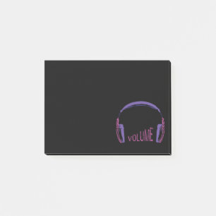 Bloco De Notas Volume de fones de ouvido