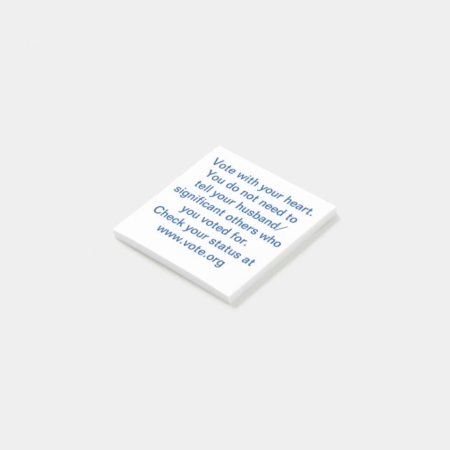 Bloco De Notas Vota com o coração (Inclinado)