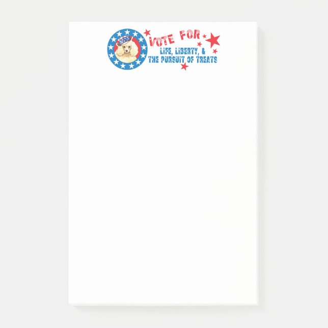 Bloco De Notas Votação no Poodle Miniatura (Frente)