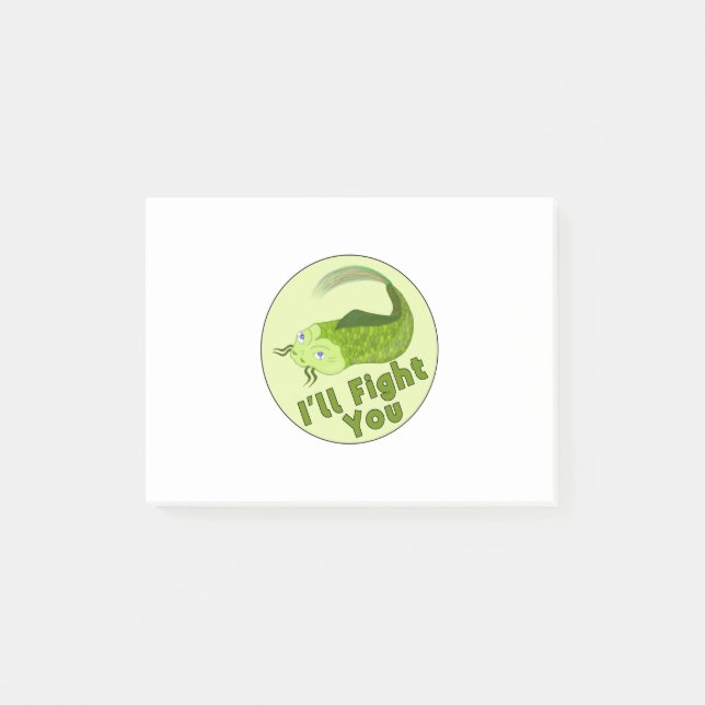 Bloco De Notas Vou Lutá-Lo Pescar Engraçado (Frente)