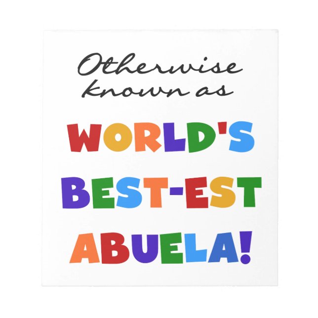 Bloco De Notas vovó sabuela (Frente)