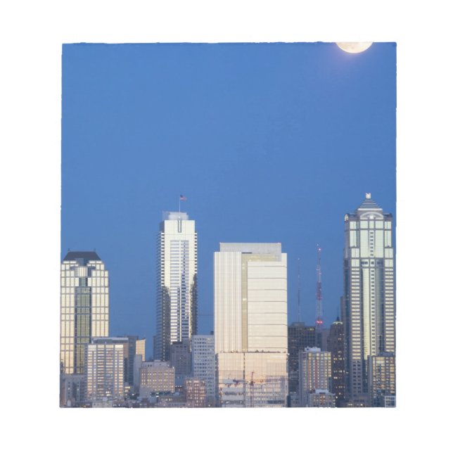 Bloco De Notas WA, Seattle, panorama de Seattle e Elliott Bay 4 (Frente)