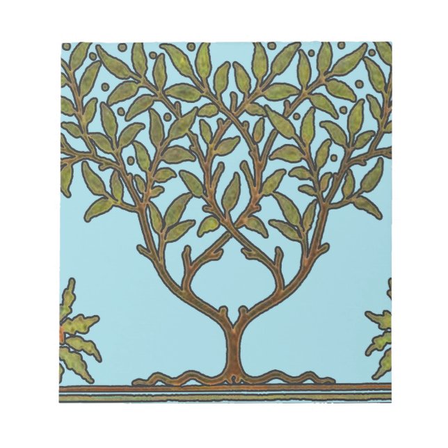 Bloco De Notas Wallpaper Floral William Morris Tree Frieze (Frente)