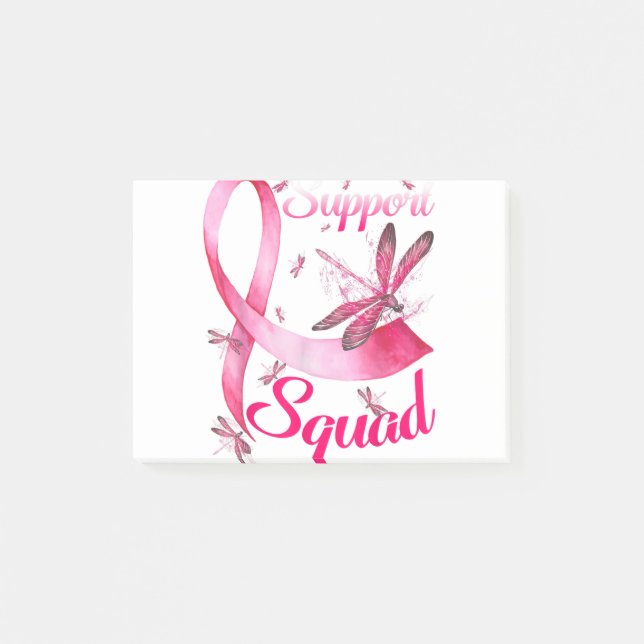 Bloco De Notas Warrior Support Squad Dragonfly Breast Cancer Awar (Frente)