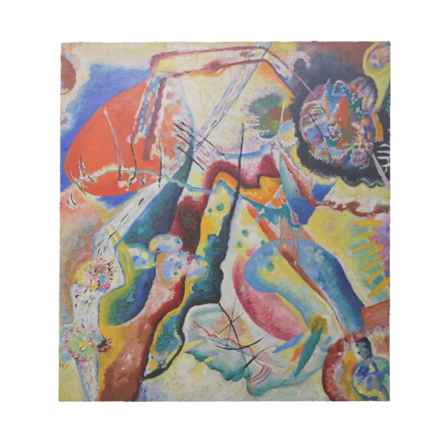 Bloco De Notas Wassily Kandinsky Red Stain Abstrato Art (Frente)
