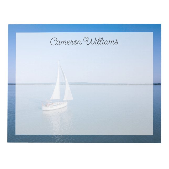 Bloco De Notas Water | Yacht at Lake Balaton Lake Hungary (Frente)