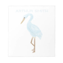 Bloco De Notas Watercolor Blue Crane
