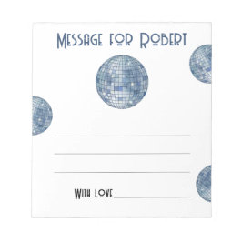 Bloco De Notas Watercolor Discoball Birthday time capsule message