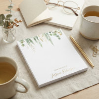 Watercolor Eucalyptus Greenery Personalizado