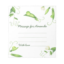 Bloco De Notas Watercolor Pea birthday time capsule message