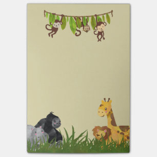 Bloco De Notas Watercolor Safari Jungle Animal Illustration