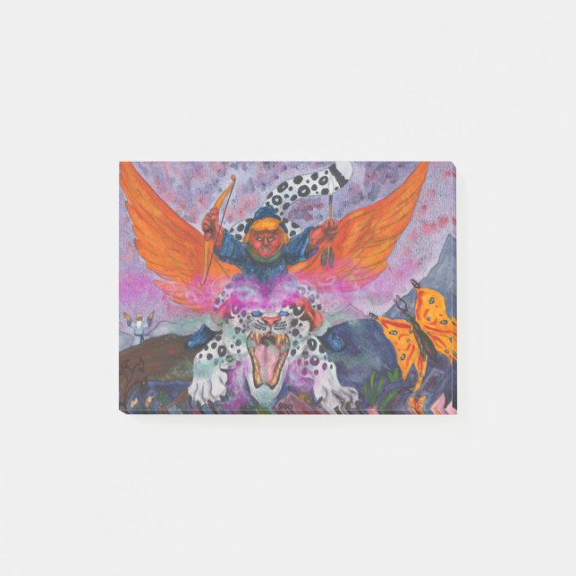 Bloco De Notas Watercolor Watercolor Fantasy Ilustração Mundo (Frente)