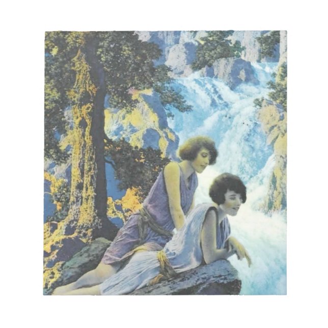 Bloco De Notas Waterfall - Maxfield Parrish (Frente)