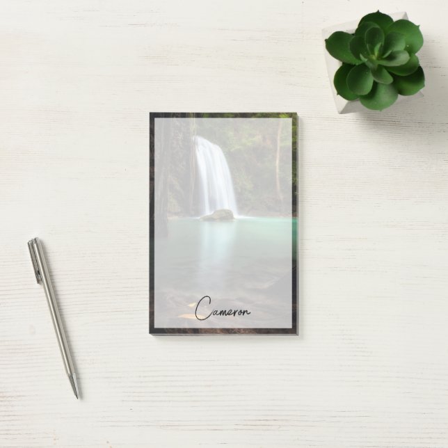 Bloco De Notas Waterfalls | Erawan Waterfall, Thailand (Escritótio)