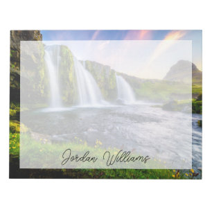Bloco De Notas Waterfalls Kirkjufellsfoss, Iceland