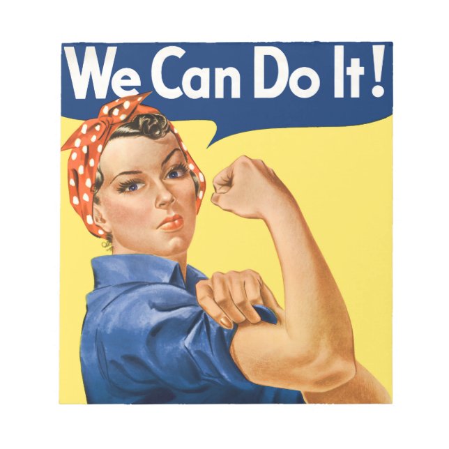 Bloco De Notas We Can Do It! Rosie the Riveter  (Frente)