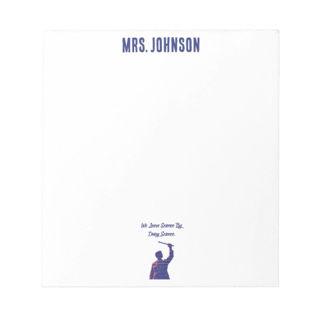 Bloco De Notas We Learn Science By Doing Science Educator Quote (Frente)