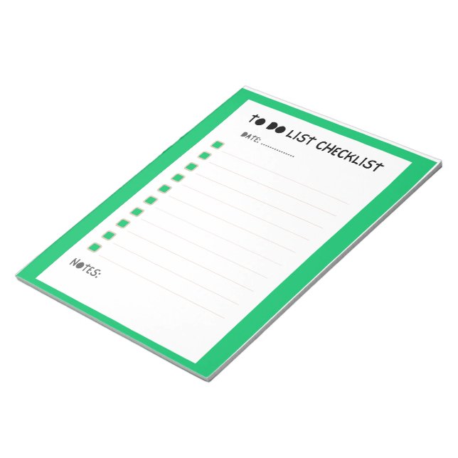 Bloco De Notas Weekly Checklist Planner (Inclinado)