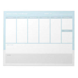 Bloco De Notas Weekly Family Schedule