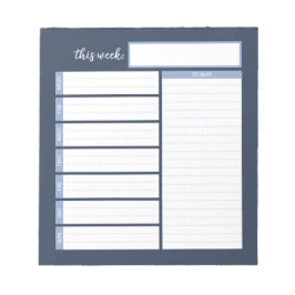 Bloco De Notas Weekly Menu Planning Notepad