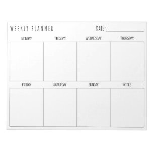 Bloco De Notas Weekly Planner,