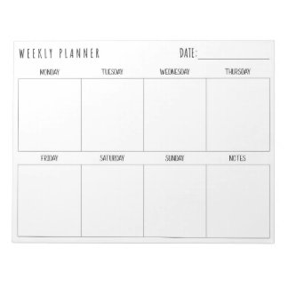Bloco De Notas Weekly Planner,