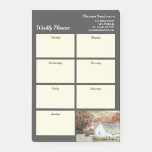 Bloco De Notas Weekly Planner Autumn Buttermere Village Inglaterr