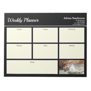 Bloco De Notas Weekly Planner Buttermere Village Inglaterra Autum