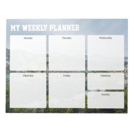 Bloco De Notas Weekly Planner (mountain) for active people, 
