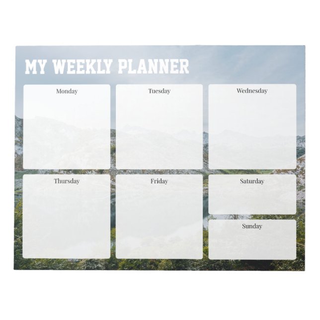 Bloco De Notas Weekly Planner (mountain) for active people,  (Frente)
