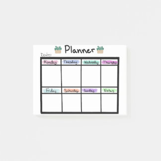 Bloco De Notas Weekly Planner Post it Notes